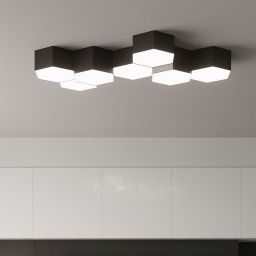 Sollux Lighting Sunde plafon 2x60W czarny/biały SL.1060