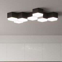 Sollux Lighting Sunde plafon 2x60W czarny/biały SL.1061