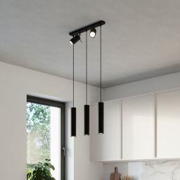 Sollux Lighting Ring lampa wisząca 5x40W czarna SL.1099