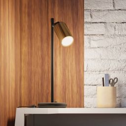 Sollux Lighting Winx lampa biurkowa 1x10 W czarna-złota SL.1389