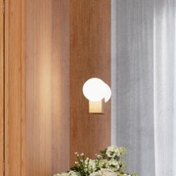 Sollux Lighting Bulbo kinkiet 1x8 W biały-drewno SL.1682