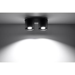 Sollux Lighting Orbis lampa podsufitowa 2x40W czarna SL.0054