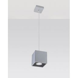 Sollux Lighting Quad 1 lampa wisząca 1x40W szara SL.0061