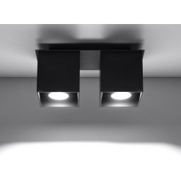 Sollux Lighting Quad lampa podsufitowa 2x40W czarna SL.0063