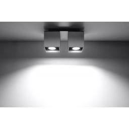 Sollux Lighting Quad 2 lampa podsufitowa 2x40W szara SL.0064