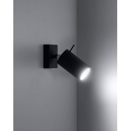 Sollux Lighting Ring kinkiet 1x40W czarny SL.0091