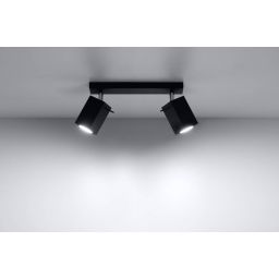 Sollux Lighting Merida lampa podsufitowa 2x40W czarna SL.0100