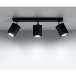 Sollux Lighting Merida lampa podsufitowa 3x40W czarna SL.0101