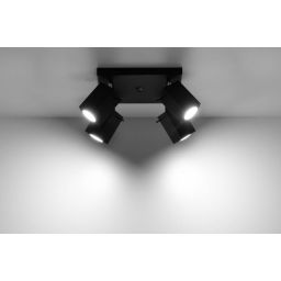 Sollux Lighting Merida lampa podsufitowa 4x40W czarna SL.0102