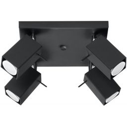 Sollux Lighting Merida lampa podsufitowa 4x40W czarna SL.0102