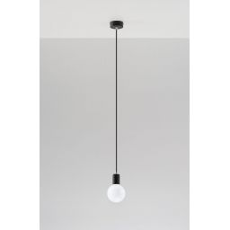 Sollux Lighting Edison lampa wisząca 1x60W czarna SL.0152