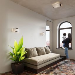 Sollux Lighting Emilio plafon 2x60W biały/wenge SL.0186