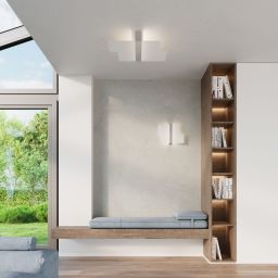 Sollux Lighting Massimo lampa podsufitowa 2x60W biała/chrom SL.0188