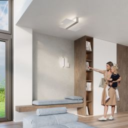 Sollux Lighting Massimo lampa podsufitowa 2x60W biała/chrom SL.0188