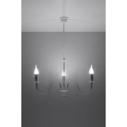 Sollux Lighting Minerwa lampa wisząca 3x40W biała SL.0213