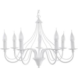 Sollux Lighting Minerwa lampa wisząca 7x40W biała SL.0215