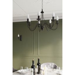 Sollux Lighting Minerwa kinkiet 1x40W czarny SL.0220