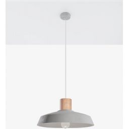 Sollux Lighting Afra lampa wisząca 1x60W szara SL.0282