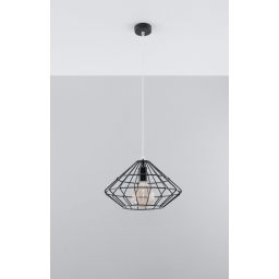 Sollux Lighting Umberto lampa wisząca 1x60W czarna SL.0294