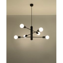 Sollux Lighting Duomo lampa wisząca 6x60W czarna SL.0305