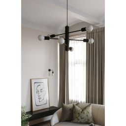 Sollux Lighting Duomo lampa wisząca 6x60W czarna SL.0305