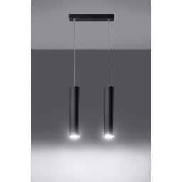 Sollux Lighting Lagos lampa wisząca 2x40W czarna SL.0328