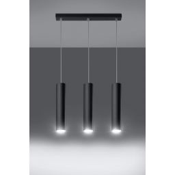 Sollux Lighting Lagos lampa wisząca 3x40W czarna SL.0329