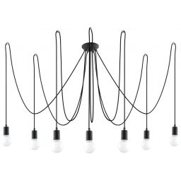 Sollux Lighting Edison 7 lampa wisząca 7x60W czarna SL.0372