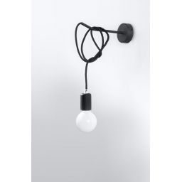 Sollux Lighting Edison kinkiet 1x60W czarny SL.0373