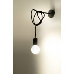 Sollux Lighting Edison kinkiet 1x60W czarny SL.0373