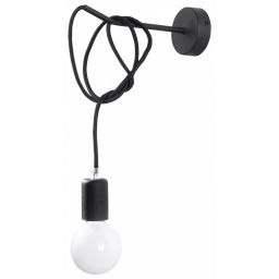 Sollux Lighting Edison kinkiet 1x60W czarny SL.0373