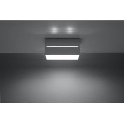 Sollux Lighting Lobo Maxi lampa podsufitowa 2x40W szara SL.0385