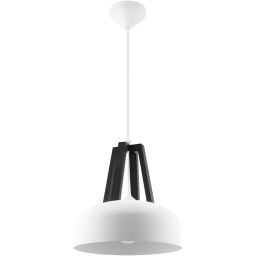 Sollux Lighting Casco lampa wisząca 1x60W biały/czarny SL.0387