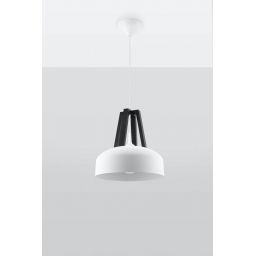 Sollux Lighting Casco lampa wisząca 1x60W biały/czarny SL.0387