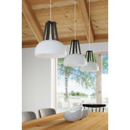 Sollux Lighting Casco lampa wisząca 1x60W biały/czarny SL.0387