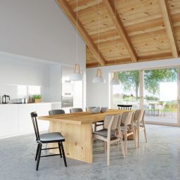 Sollux Lighting Casco lampa wisząca 1x60W biała/drewno SL.0388