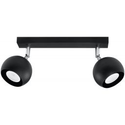 Sollux Lighting Oculare 2 lampa podsufitowa 2x40W czarna SL.0444