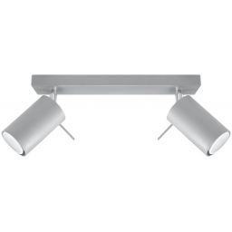 Sollux Lighting Ring lampa podsufitowa 2x40W szara SL.0450