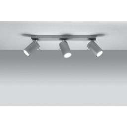 Sollux Lighting Ring lampa podsufitowa 3x40W szara SL.0451