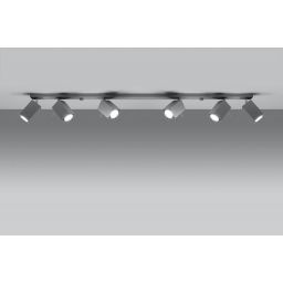 Sollux Lighting Merida 6 lampa podsufitowa 6x40W szara SL.0462
