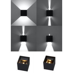 Sollux Lighting Luca kinkiet 1x6W LED czarny SL.0545