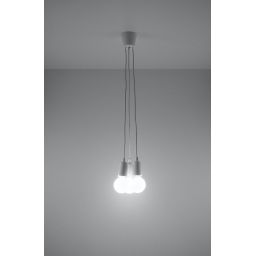 Sollux Lighting Diego lampa wisząca 3x60W biała SL.0570