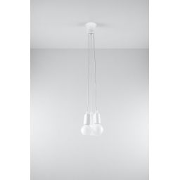 Sollux Lighting Diego lampa wisząca 3x60W biała SL.0570