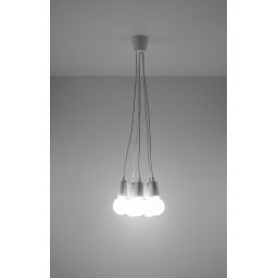 Sollux Lighting Diego lampa wisząca 5x60W biała SL.0571