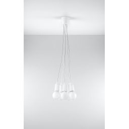 Sollux Lighting Diego lampa wisząca 5x60W biała SL.0571