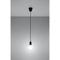 Sollux Lighting Diego lampa wisząca 1x60W czarna SL.0572