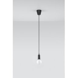 Sollux Lighting Diego lampa wisząca 1x60W czarna SL.0572