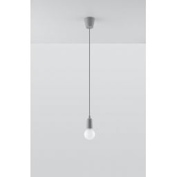 Sollux Lighting Diego lampa wisząca 1x60W szara SL.0575