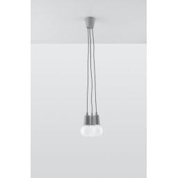 Sollux Lighting Diego lampa wisząca 3x60W szara SL.0576