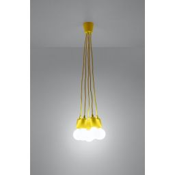 Sollux Lighting Diego lampa wisząca 5x60W żółta SL.0580